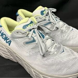 Hoka White and Blue Running Shoes